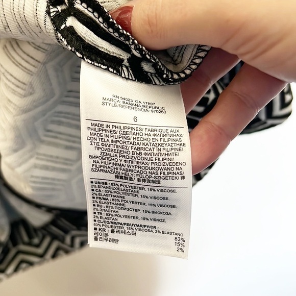 Banana Republic Patterned Short Sleeve Office Midi Dress - Picture 8 of 10